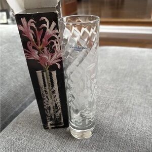 Hand Cut Hand Blown Optic Crystal Vase